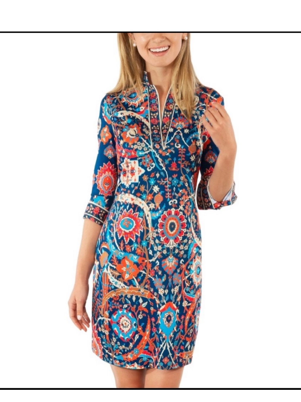 Gretchen Scott Jersey Mandarin Dress